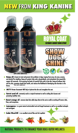Royal Coat Ultimate Luxurious SHINE SPRAY Infographic