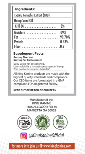 Ingredients 150MG and Supplement Facts