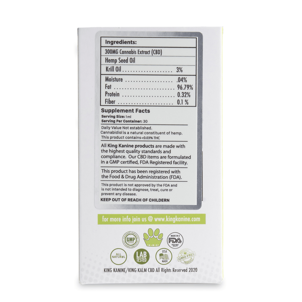 KING KALM CBD 300mg for Doberman Pinschers