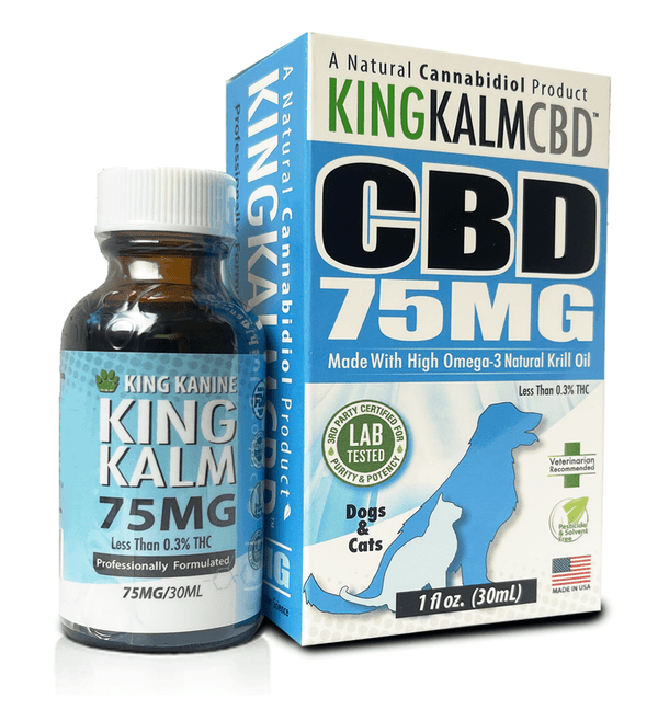 KING KALM CBD 75mg - Cat & Small Dog Formula  20lbs or less